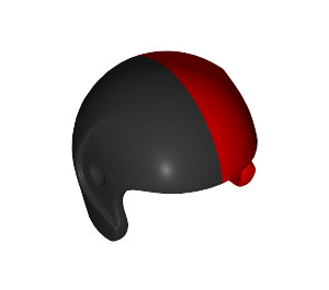 LEGO Red Sports Helmet with Black half (36229 / 47096)