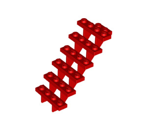 LEGO rouge Escalier 7 x 4 x 6 Open (30134)