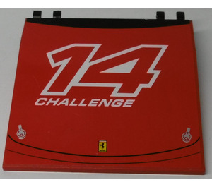 LEGO Rouge Stickered Assembly with '14 CHALLENGE', Ferrari Logo