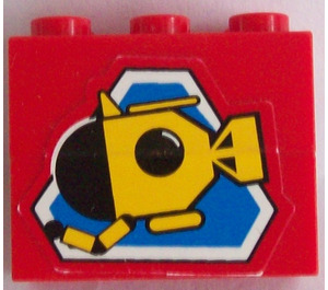 LEGO Czerwony Stickered Assembly with Submarine Sticker