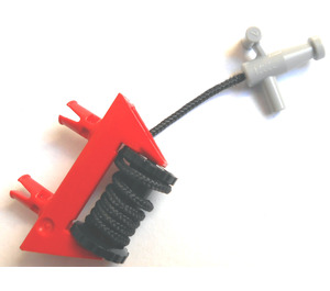 LEGO Red String Reel with String and Light Gray Hose Nozzle