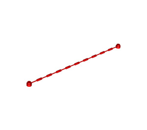 LEGO rot String mit Coupling Punkte und Ende Bolzen 1 x 21 (14210 / 63141)