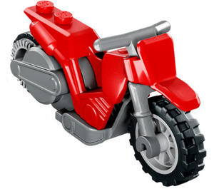 LEGO Red Stuntz Flywheel Motorcycle Dirt Bike