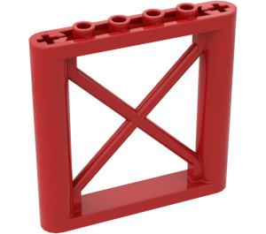 LEGO rouge Support 1 x 6 x 5 Poutre Rectangular (64448)