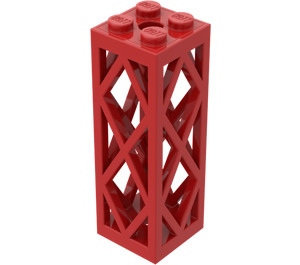 LEGO Rood Support 2 x 2 x 5 Lattice Pillar (Complete)