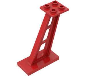 레고 빨간색 Support 2 x 4 x 5 Stanchion Inclined 두꺼운 지지대 포함 (4476)