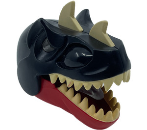 LEGO Red T-Rex Head with Light-Up Eyes and Black Top (54617 / 54643)