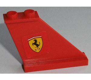 LEGO Red Tail 4 x 1 x 3 with Ferrari Logo (Right) Sticker (2340)