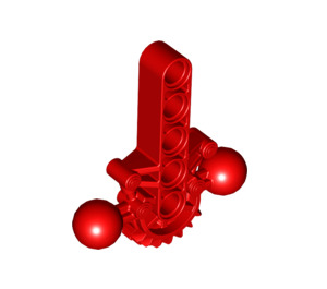 LEGO Rood Technic Bionicle Heup Joint met Balk 5 (47306)