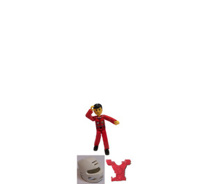 LEGO Rood Technic Figure met Helm Technische figuur