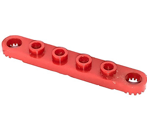 LEGO rouge Technic assiette 1 x 6 avec des trous (4262)