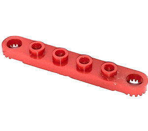 LEGO Rød Technic Plate 1 x 6 med Hull (4262)