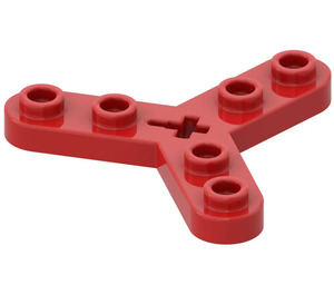 LEGO Rojo Technic Rotor 3 Aspa con 6 Espigas (32125 / 51138)