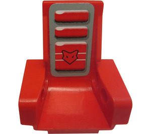 LEGO rot Technic Sitz 3 x 2 Base mit Cushions und Mud Masher Logo Aufkleber (2717)