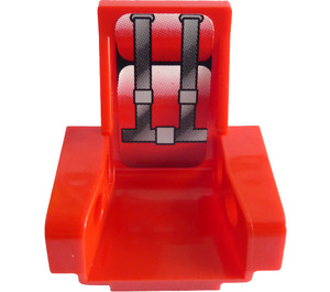 LEGO Red Technic Seat 3 x 2 Base with Straps Sticker (2717)