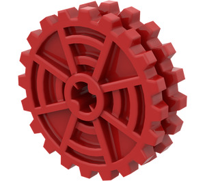 LEGO Rood Technic Profiel Tandwiel Wiel 20 Tand Dun (32089)