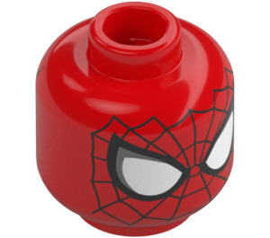 LEGO Red The Amazing Spider-Man Minifigure Head (Recessed Solid Stud) (3274 / 104688)