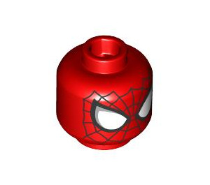LEGO Red The Amazing Spider-Man Minifigure Head (Recessed Solid Stud) (3274 / 104688)