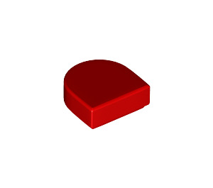 LEGO rot Fliese 1 x 1 Hälfte Oval (24246 / 35399)