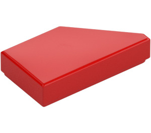 LEGO Red Tile 1 x 2 45° Angled Cut Left (5091)