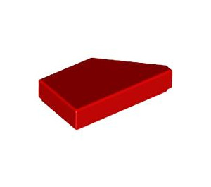 LEGO Red Tile 1 x 2 45° Angled Cut Left (5091)