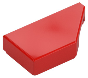 LEGO Red Tile 1 x 2 45° Angled Cut Right (5092)