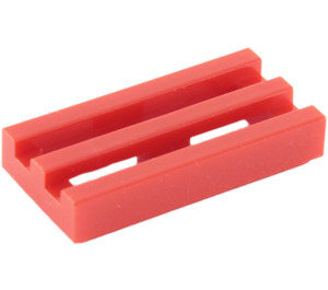 LEGO rouge Tuile 1 x 2 Grille (avec Bottom Groove) (2412 / 30244)