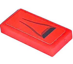 LEGO rouge Tuile 1 x 2 avec Air Vent Autocollant avec rainure (3069)