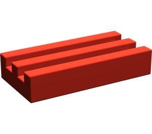 LEGO Red Tile 1 x 2 with Grille (Undetermined)