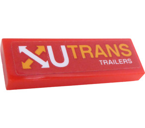 LEGO rouge Tuile 1 x 3 avec UTRANS TRAILERS Autocollant (63864)