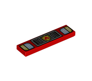 LEGO Rouge Tuile 1 x 4 avec Headlights et Feu logo (2431 / 78209)