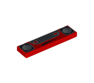 LEGO Rouge Tuile 1 x 4 avec Headlights et Grille (2431 / 94870)