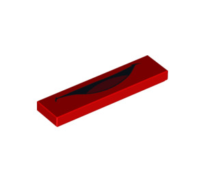 LEGO Red Tile 1 x 4 with Open Mouth (2431 / 94893)