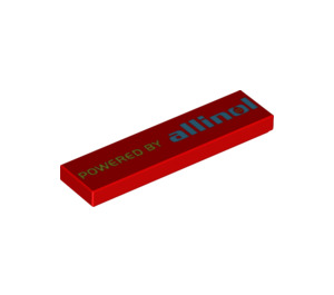 LEGO rouge Tuile 1 x 4 avec 'Powered by Allinol' (2431 / 95980)