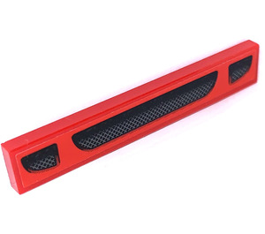 LEGO Red Tile 1 x 6 with Bumper with Air Vent Sticker (6636)