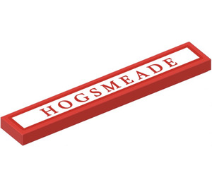 LEGO Rood Tegel 1 x 6 met 'HOGSMEADE' Sticker (6636)