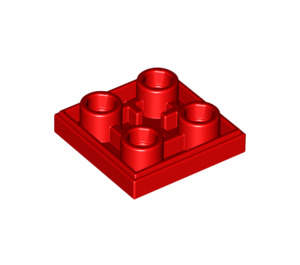 LEGO rot Fliese 2 x 2 Invertiert (11203)