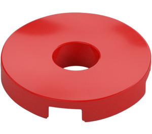 LEGO Red Tile 2 x 2 Round with Hole in Center (15535)