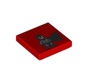 LEGO Red Tile 2 x 2 with Batman with Groove (3068 / 107109)