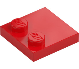 LEGO Red Tile 2 x 2 with Studs on Edge (33909)