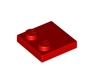 LEGO Red Tile 2 x 2 with Studs on Edge (33909)