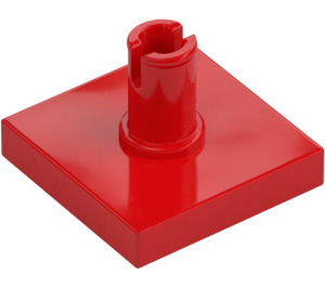 LEGO Red Tile 2 x 2 with Vertical Pin (2460 / 49153)