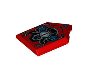 LEGO Red Tile 2 x 3 Pentagonal with Spider-Man Decoration (1800 / 22385)