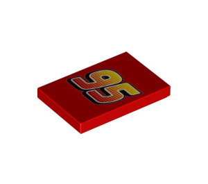 LEGO Red Tile 2 x 3 with "95" (26603 / 34272)
