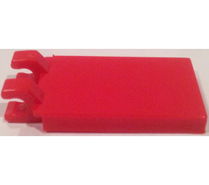 LEGO Red Tile 2 x 3 with Horizontal Clips (Angled Clips) (30350)