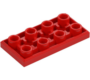 LEGO Rood Tegel 2 x 4 Omgekeerd (3395)