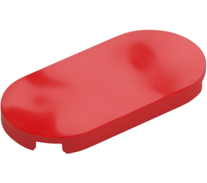 LEGO Red Tile 2 x 4 with Rounded Ends (66857)