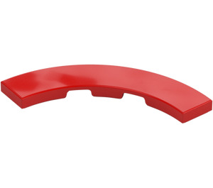 LEGO Red Tile 4 x 4 Curved Corner with Cutouts (3477 / 27507)