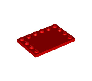 LEGO rot Fliese 4 x 6 mit Bolzen auf 3 Edges (6180)