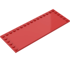 LEGO Punainen Laatta 6 x 16 jossa Nupit päällä 3 Edges (6205)